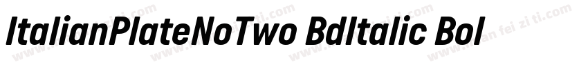 ItalianPlateNoTwo BdItalic Bold It字体转换